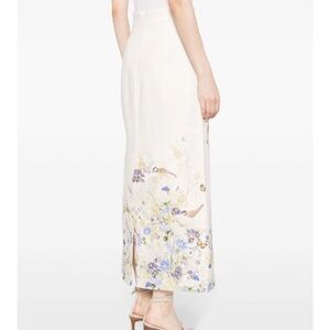 Zimmermann Harmony Pencil Midi Skirt in Citrus Butterflies Size2